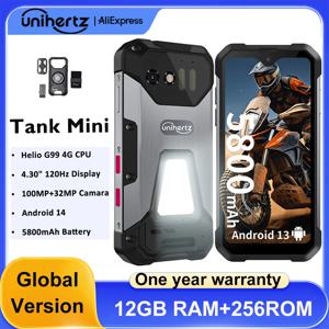 유니허츠 8849 탱크 미니 러기드 스마트폰 4.3인치 디스플레이 안드로이드 13 Helio G99 옥타 코어 5800mAh 100MP 카메라 16GB 256GB IP68