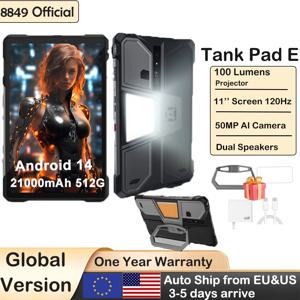 8849 탱크 패드 E 유니허츠 러기드 프로젝터 태블릿 안드로이드 14 스마트폰 10.95인치 120Hz 24GB 512GB 21000mAh 50MP 66W 폰 태블릿