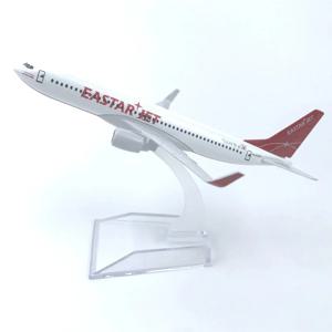 16cm B737 한국 이스타 항공 합금 항공기 모델 다이캐스트 1/400 스케일 비행기 금속 장난감 미니어처 (베이스 포함) 남자아이 취미용
