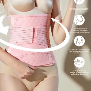 심플 무봉제 산후 보정속옷 복부 수축 단색 허리 트레이너 탄력 얇은 여성 거들 벨트