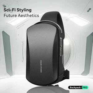 마크 라이든 다기능 USB 크로스바디 백 숄더백 남성용 EVA 방수 여행 슬링 메신저 팩
