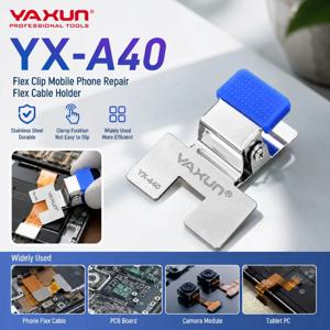 YX-A40 휴대폰 PCB 납땜 클램프 YAXUN 유지보수 작업용 실리콘 패드가 있는 스테인리스 스틸 홀더