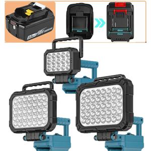 마키타 18V 리튬 이온 배터리용 LED 작업등 랜턴 비상등 손전등 듀얼 USB 캠핑 조명 포함