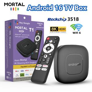 2025 모탈 T1 안드로이드16 스마트 홈 시어터 TV 박스 락칩 RK3518 블루투스5.4 지원 구글 어시스턴트 스트리밍 플레이어 WiFi 6