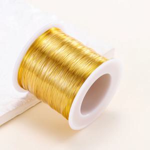 DIY 수제 보석 만들기 용품에 대한 18K 진짜 골드 도금 구리 와이어 보석 액세서리 비즈 재료 와이어 도매