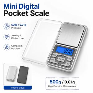 1/2Pcs 500g/0.01g 디지털 포켓 저울, LCD 디스플레이가 있는 고정밀 미니 보석 저울, 가정용 휴대용 그램 계량 도구