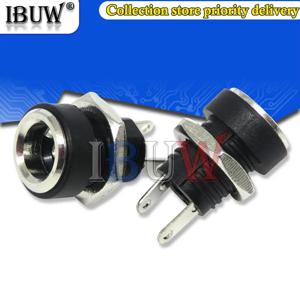 10PCS DC-022B 3A 12v DC 전원 공급 장치 잭 소켓 암 패널 마운트 커넥터 5.5mm x 2.1mm 5.5mm x 2.5mm DC022B 커넥터