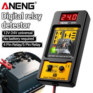ANENG 12-24V 릴레이 감지기 RT01 디지털 범용 4/5핀 자동차 배터리 차량 감지 디지털 디스플레이 전압 배터리 테스터