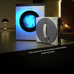 ECOVACS 워터젯 창문 청소 로봇 W3 자동 청소 천 베이스 스테이션 - 창문 청소 마법 도구