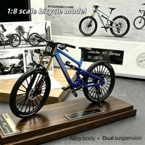 1:8 스케일 다운힐 산악자전거 모형 합금 자전거 장식품 핑거 바이크 시뮬레이션 DH MTB 모형 수집용 가정 장식