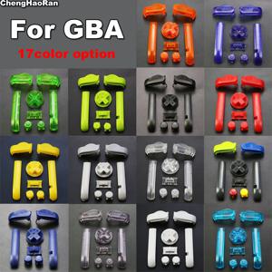 1 세트 17 색 고품질 AB 다채로운 L R 버튼 게임 보이 용 키패드 GBA D 패드 용 고급 버튼 프레임 전원 켜기 끄기 버튼