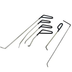 6pcs 자동차 덴트 풀러 막대 후크 해머 도어 덴트 딩 우박 수리 제거 수리 도구 유지 보수 세트 자동차 액세서리