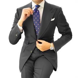 정장 남성 정장 사무실 긴 작업복 신랑 턱시도 자켓 바지 XS-5XL 맞춤형 정장 짙은 회색 블레이저