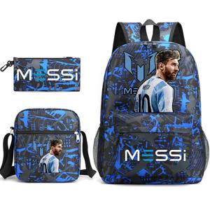 3pcs 배낭 메시 축구 별 Printe 경량 간단한 노트북 학교 가방 중학교 고등학생 Mochilas