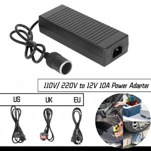 고출력 AC DC 전원 어댑터 110V 220V에서 12V 10A 변환기 차량용 시가 라이터 소켓용 스위칭 전원 공급기 EU US UK