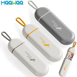 1/2PCS 알약 주최자 3 구획 휴대용 알약 케이스 태블릿 용 여행 방습 알약 상자 비타민 대구 간 오일