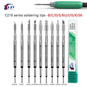 HZY C210 JBC Sugon T26 T26D T3602 납땜 인두용 납땜 팁 범용 호환 T210 납땜 스테이션 용접 도구