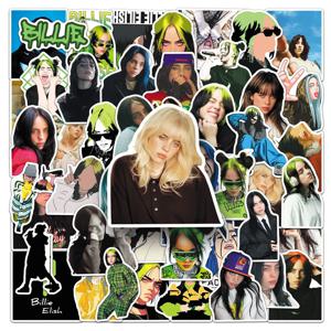 50개 빌리 아일리시 스티커 그래피티 스티커 DIY 다이어리 폰케이스 핸드메이드 스크랩북 감성 스티커