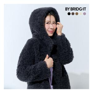 바이브리짓 (26FW) 컬링 호주산 양모100 후드 코트