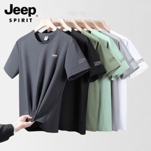 지프스피릿 JEEP SPIRIT 냉장고 티셔츠 남자 반팔 빅사이즈 통기성 속건성여름 스포츠 캐주얼 반팔