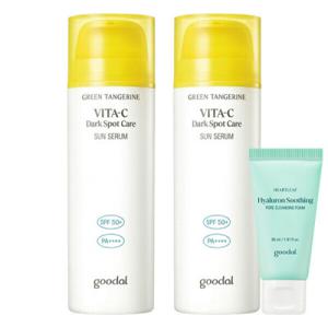 구달 청귤 비타C 잡티케어 선세럼 50ml 2개 +클렌징폼 증정