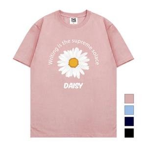 더팀 데이지 남녀공용 S~4XL 20수 프린트 반팔 티셔츠