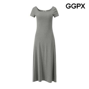 [백화점]GGPX  스퀘어넥 미시룩 가슴캡 맥시 원피스 (GQ6OP019F)