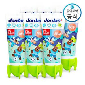 조르단 6세 이상 유아 어린이치약 고불소 1000ppm 뉴스텝2 90g 6개