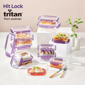 [에코센스]올트라이탄 밀폐용기 히트락 12종 B세트(350ml 2개+520ml 2개+700ml 2개+900ml 2개+1.2L 2개+1.5L 2개) BPA-FREE