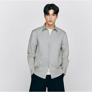 [백화점][지오다노] 남성 기본 무지 린넨 여름 긴팔 남방 셔츠 045506