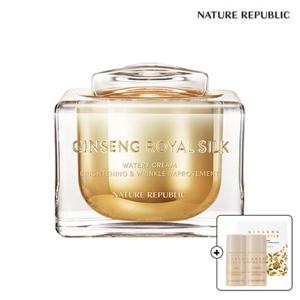 [네이처리퍼블릭] 진생 로얄 실크 워터리크림 (+ 진생 토너 6ml 10개/에멀전 6ml 10개/크림 1ml 10개)