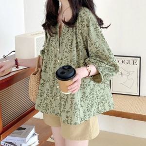 [블랙퀸] 멜랑 루즈핏 7부 블라우스 blk003403