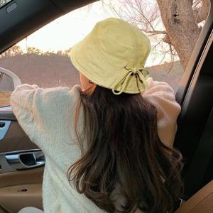 [루즈루나]라노르 리본 여자 보넷 플로피햇 벙거지모자 봄 여름 버킷 햇