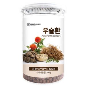 헬로우그린 국내산 우슬환 300g(통) 국산 쇠무릅뿌리 홍화씨 두충 함유