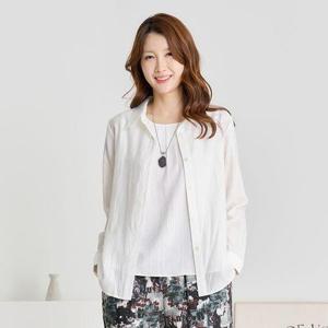 [우일인견]여성 여름 데일리룩 인견 로드 긴팔 셔츠