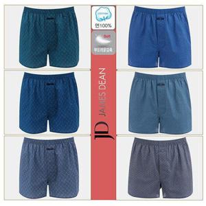 [제임스딘]부드러운 순면 남자 사각팬티 트렁크 6종세트 2606