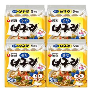 농심 순한 너구리 120g X 20봉