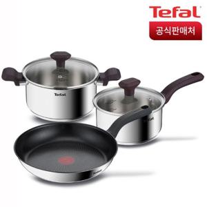 테팔 인덕션 쿡 3종(후라이팬28+편수16+양수20)
