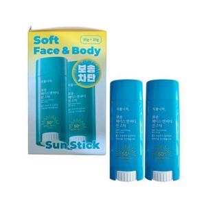 식물나라 보송 페이스 앤 바디 선스틱 30g x2개, SPF50+ PA++++