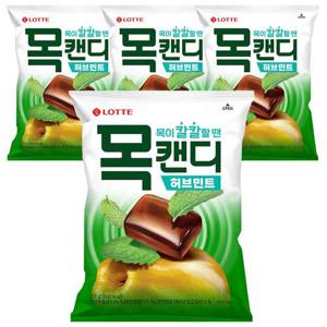 롯데 목캔디 허브민트 217g x 4개