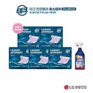 [테크] 한장빨래 효소캡처 라벤더(15매)x5팩+홈스타맥스프레쉬 욕실용500g