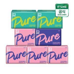 잇츠미 퓨어 생리대 중형 12P x4개+대형 10P x2개+수퍼롱 오버나이트 6P x1개