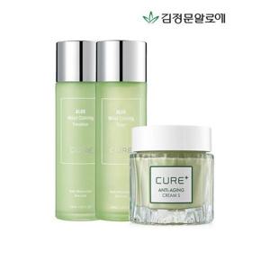 [김정문알로에]큐어 카밍 토너+에멀젼+안티에이징 크림S
