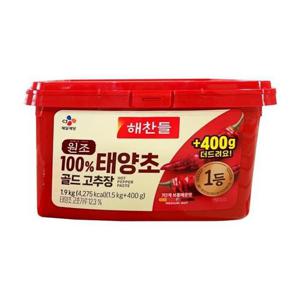 [CJ제일제당]  CJ제일제당 해찬들 원조 태양초고추장 1.9kg 1박스
