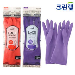 크린랩 레이스 고무장갑 (M)중