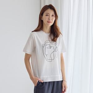 [~2XL] 인견 에어스판 데코 티셔츠 3종 택1