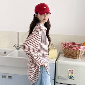 블룸 오버핏 린넨 스트라이프 셔츠 5종 택1 W25SH302