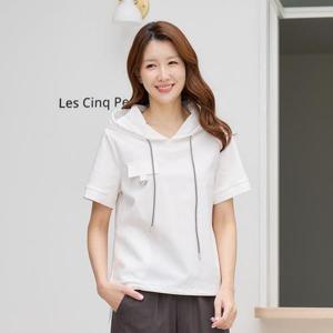 [~2XL] 여성 인견 심플 후드 티셔츠 택1