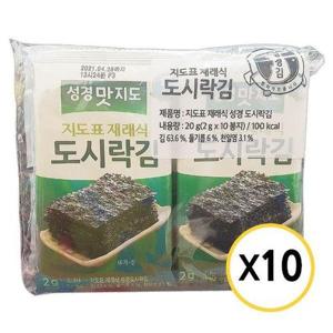 [기타]성경김 미니 도시락김(2g x 10봉) x 10개