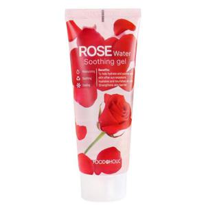 푸드어홀릭 로즈 워터 수딩젤 100ml /튜브 휴대용 순한 수분충전 수딩겔